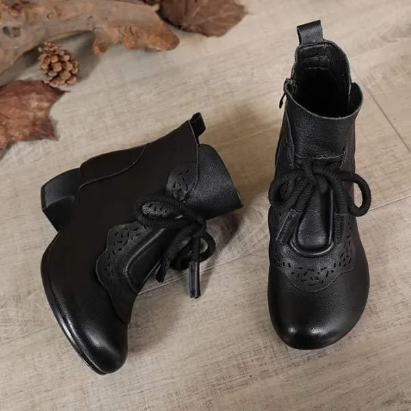 Women'S Vintage Side Zip Booties 02572337C
