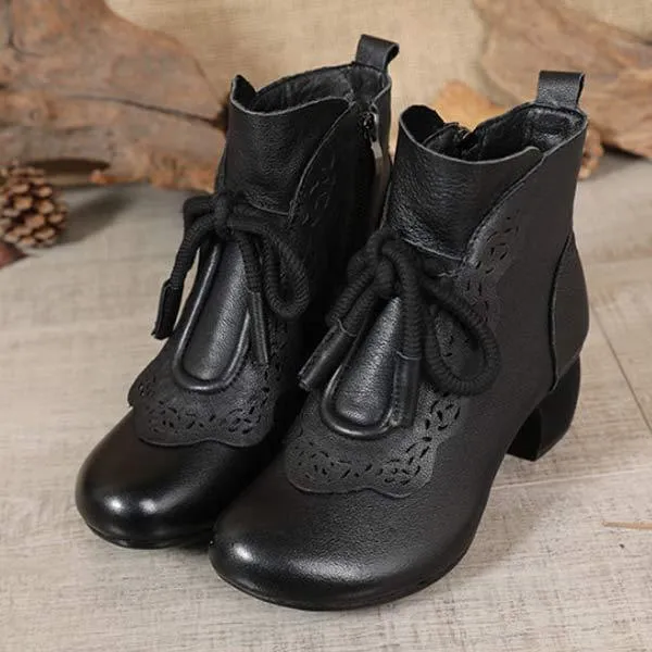 Women'S Vintage Side Zip Booties 02572337C