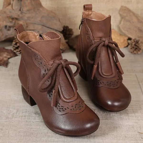 Women'S Vintage Side Zip Booties 02572337C