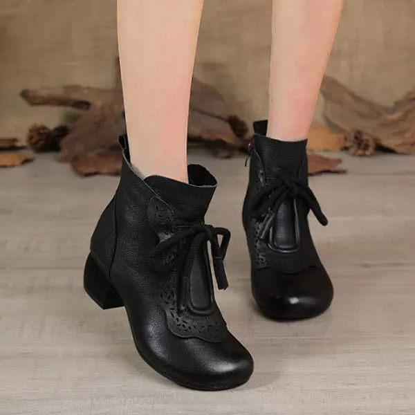 Women'S Vintage Side Zip Booties 02572337C